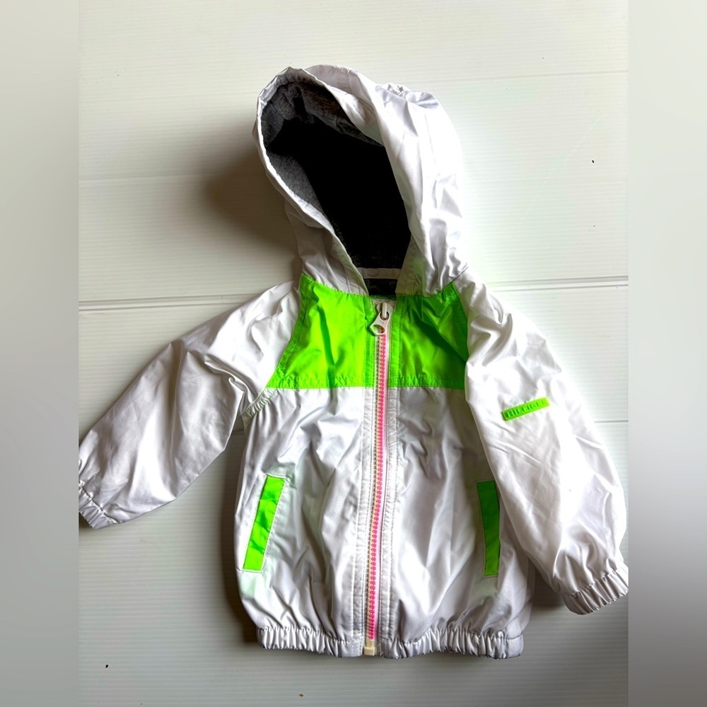 Tommy Hilfiger Baby Girl Jacket 6 to 9 Months White Neon Green